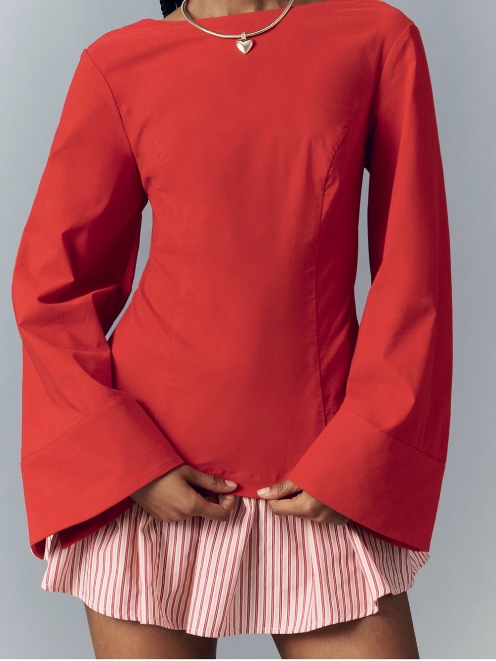 Maeve Flare Sleeve Backless Top